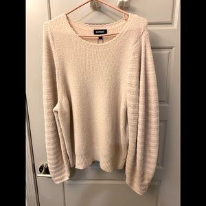 NWT- Express XL Cozy Ribbed Sleeve Sweater